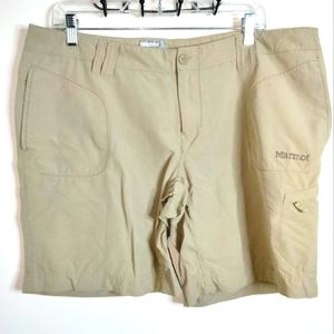 Marmot (Size 14) Khaki Cargo Outdoor Travel Hiking Shorts